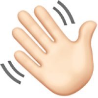 A waving hand icon